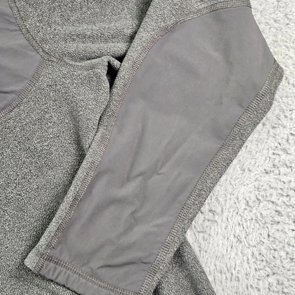 The North Face‎ Fleece Pullover Mens Large Gray Quarter Zip Chest Pocket Panels